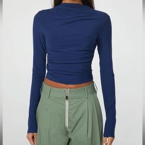 Linebyk Selma top size medium navy blue